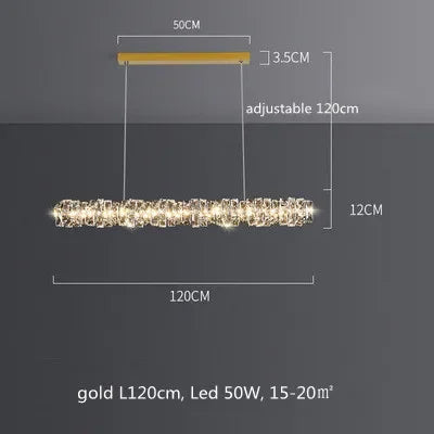 Decorbites™ Kristall-LED-Pendantleuchten | Dimmbare Ring-Hängeleuchte | Moderne Luxus-Dekorleuchten
