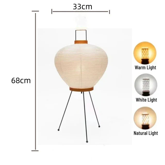 Decorbites™ Japanisches Reispapier-LED-Bodenleuchte Retro-Stehlampe