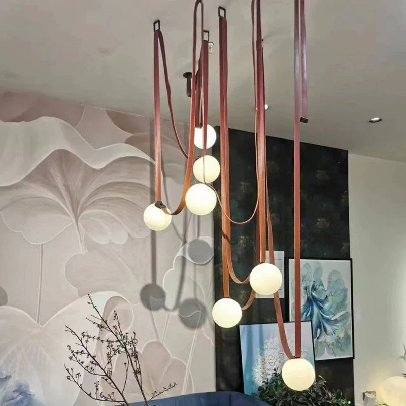 DecorBites™ Glass Ball Pendant Lamp for Loft Living Dining Room, LED Lighting