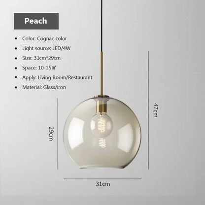 Nordic Multi-Head Glass Pendant Chandelier