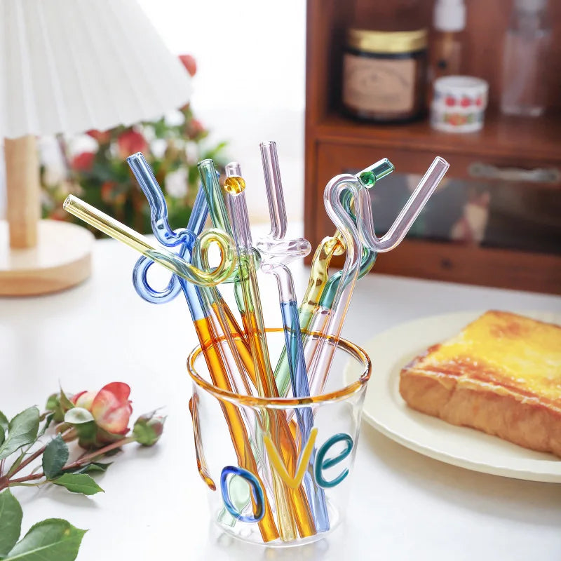 Decorbites™ Glasblütengriff-Rührstab für Kaffee-Cocktails, Mixologie und Hauspartys