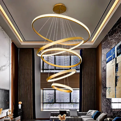 Decorbites™ Kristall-Leuchter: Moderne Treppen-Pendantleuchte für das Wohnzimmer, Innenbeleuchtungsarmatur