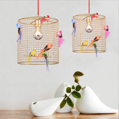 Decorbites™ Goldvogelkäfig-Hängeleuchte für nordisches Loft-Wohnzimmer und Schlafzimmer im Eigenheim