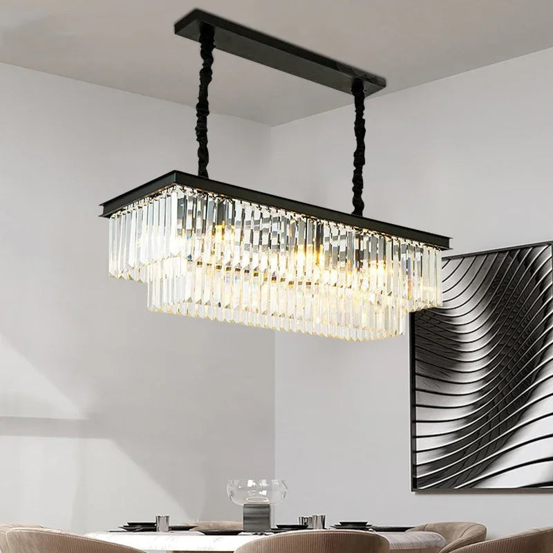 Retro Gold Black Chandelier