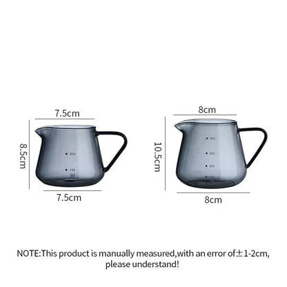 Decorbites™ Glas-Kaffeekanne 400/600 ml - Wiederverwendbare Kaffeekanne für Milch, Saft, Tee