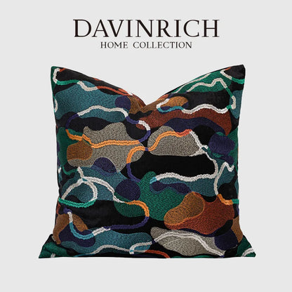 DecorBites™ Geometric Embroidery Abstract Cushion Covers 45x45cm, Modern Home Decor