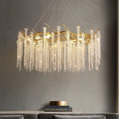 Decorbites™ Kristall-Quasten-Kronleuchter: Luxuriöse LED-Pendantlampen für Wohnzimmer, Halle & Restaurant