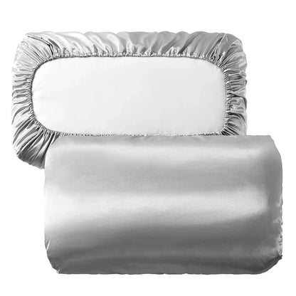 Decorbites™ Imitations-Seiden-Elastikband-Kissenbezug Queen King Größe Glatter Satin Luxus-Bettwäsche