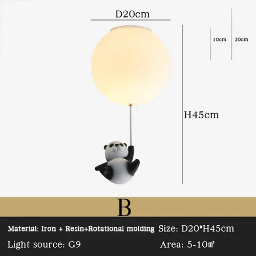 Decorbites™ Kinder Bären LED Deckenleuchter, süße Schlafzimmer-Hängeleuchte für Jungen und Mädchen
