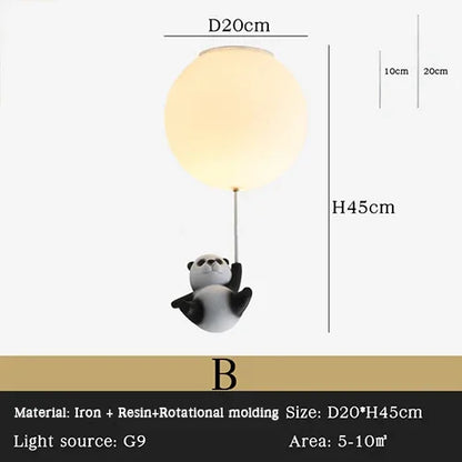 Decorbites™ Kinder Bären LED Deckenleuchter, süße Schlafzimmer-Hängeleuchte für Jungen und Mädchen