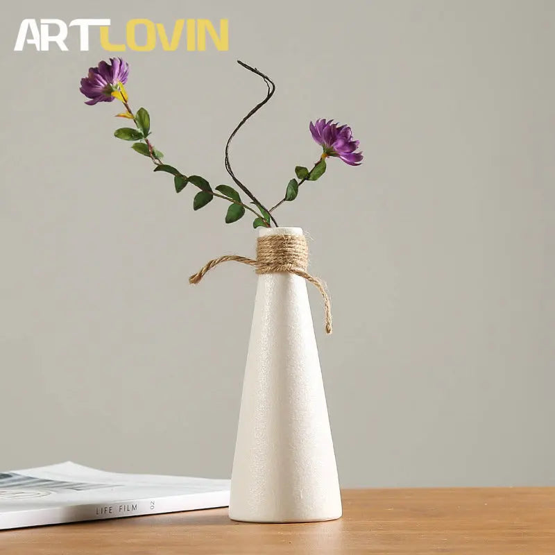 Decorbites™ Japanische Stil Keramikvasen für moderne Heimdekoration und künstliche Blumen