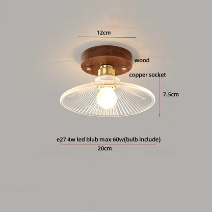 Decorbites™ Würfel Holz Kupfer LED Deckenleuchte Vintage Loft Deckenlampe