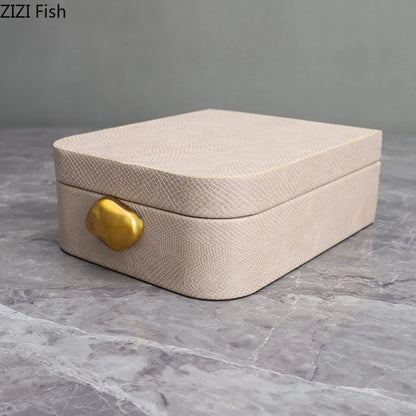 Decorbites™ Leder-Schmuckdose: Stilvolles Dekor und Aufbewahrungsgefäß für den Frisiertisch