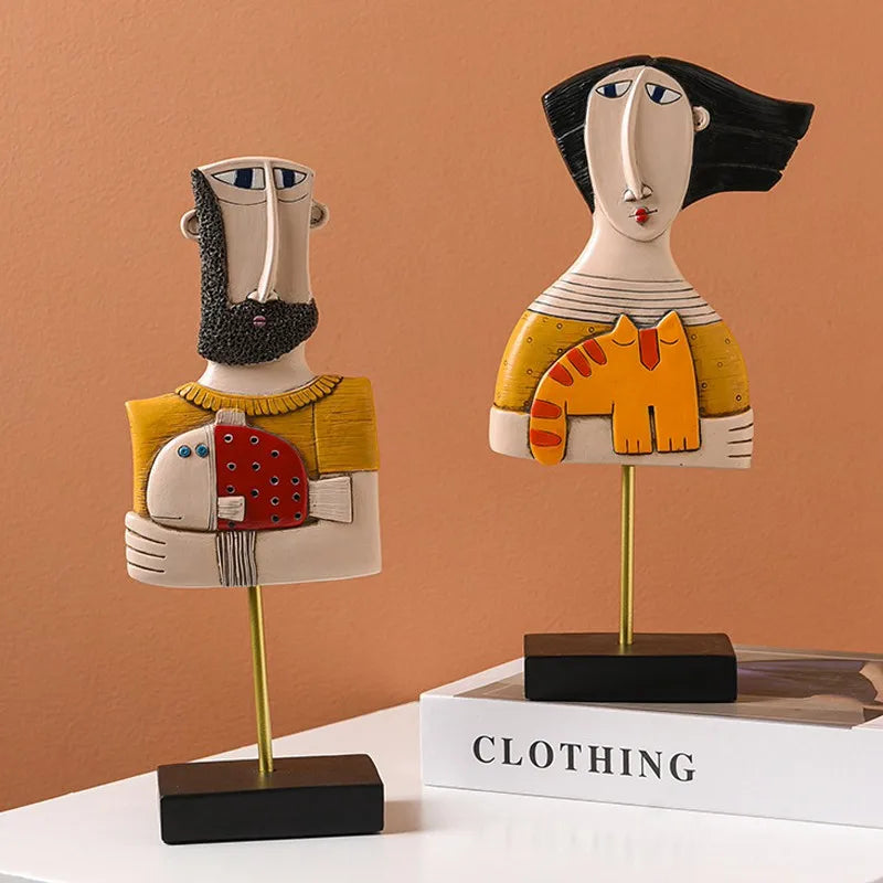 Decorbites™ Abstrakte Menschenstatue Figur für Wohnzimmer Büro Dekoration