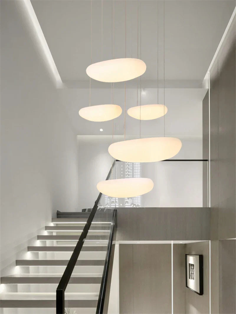 White Pebble Pendant Light