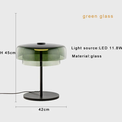 Decorbites™ Glas-Tischleuchte – Nordischer Stil Nachttischleuchte, einstellbare Helligkeit, minimalistisches Design