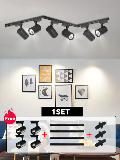 Decorbites™ COB-Hängeleuchter-Schienen-Decken-LED-Scheinwerfer für Wohnzimmer, Laden-Schienenbeleuchtung