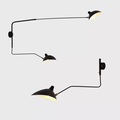 Decorbites™ Dawn-Spinnen-Serge-Mouille-LED-Wandleuchte mit verstellbarem Schwanenhalsarm