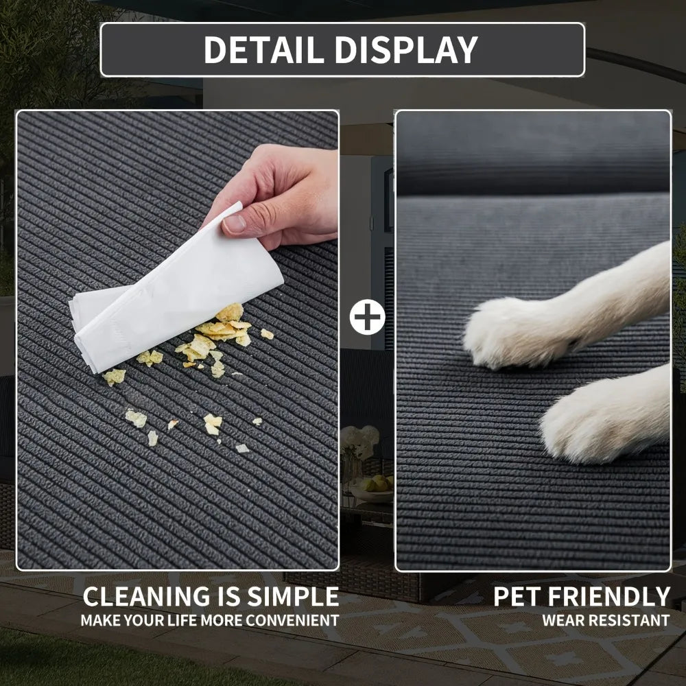 Striped Jacquard Patio Sofa Cover Elastic Luxury Fabric Sofa Seat Cushion Case Home Decor Thick Dustproof Outdoor Sofa Slipcover