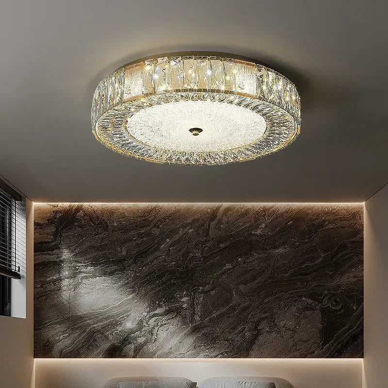 Golden Crystal Ceiling Chandelier