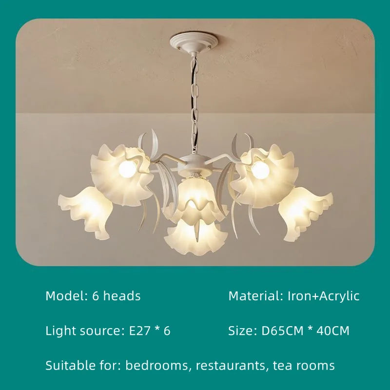 Decorbites™ Französisches Retro-LED-Blütenkronleuchter für Schlafzimmer, Restaurant, Wohnzimmer