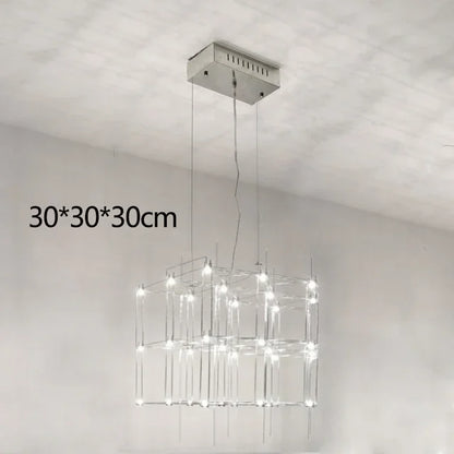 Decorbites™ Cosmos-Kronleuchter: Nordisches Silber-Glühwürmchen-Licht für luxuriöse Wohn- und Esszimmer