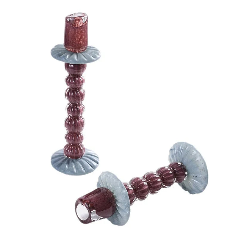 DecorBites™ Geometric Glass Candlestick Holder Wedding Home Decoration Accessory