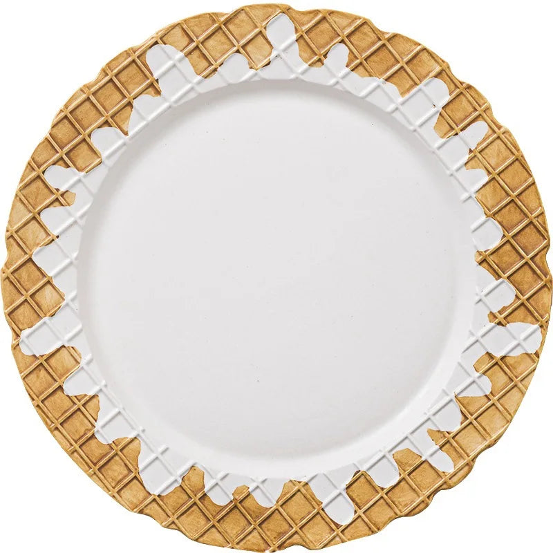 DecorBites™ Creative Biscuit Ceramic Tableware Set for Snacks, Desserts, and Coffee