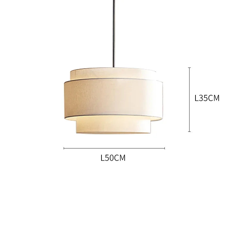 Decorbites™ Japanischer Stil Mehrstufiger Anhängerleuchte: Minimalistischer Stoffschirm für Wohnzimmer & Küchenzeile