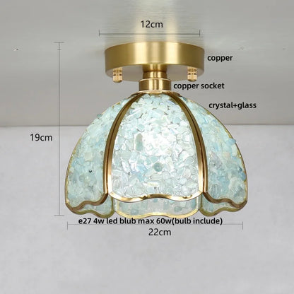 DecorBites™ Glass Crystal Ceiling Light Fixture Modern Nordic Design