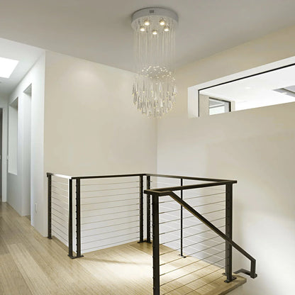DecorBites™ Crystal Ring Pendant Chandelier: Modern Ceiling Light for Living & Dining Room