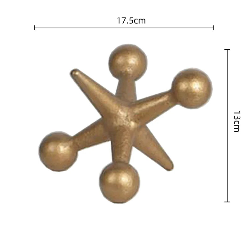 Decorbites™ Goldene Geometrische Harz-Handwerksprodukte Molekulares Modell Abstrakte Heimdekoration