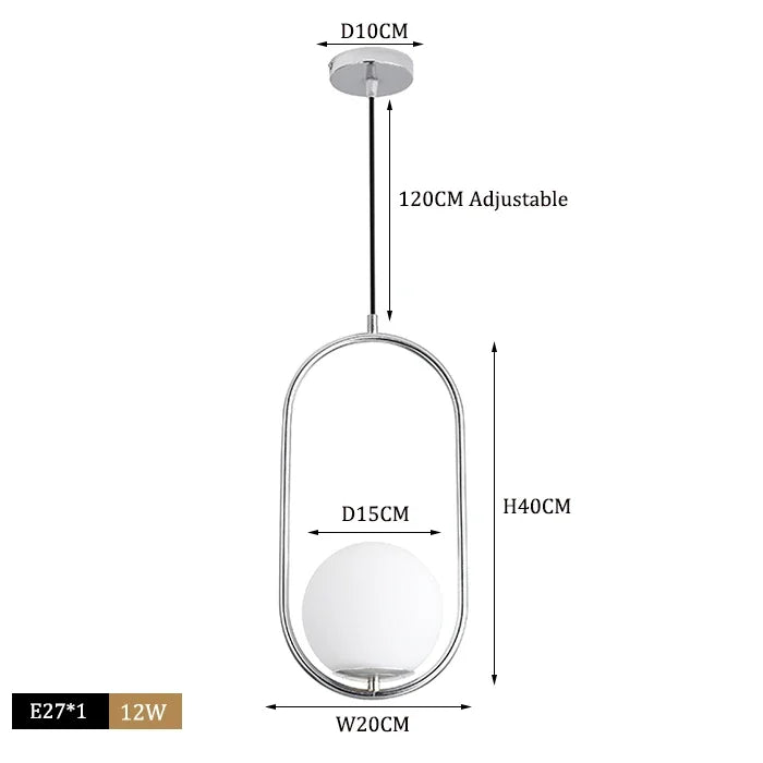 Decorbites™ Glas-Kugelleuchter LED Küchen Wohnzimmer Hängelampe