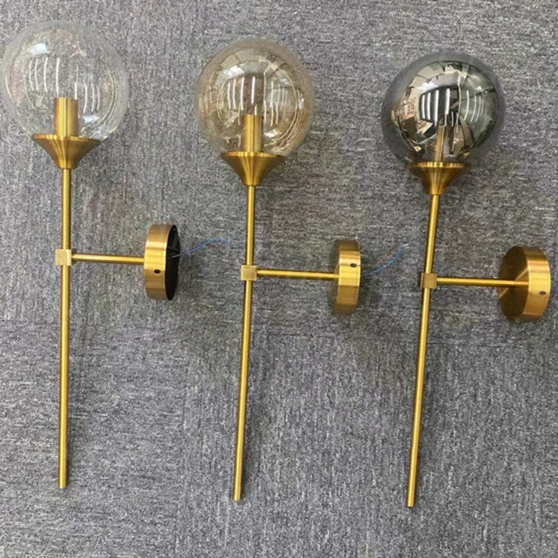 Decorbites™ Goldene Glasball-Wandlampe: Moderner Nordischer Stil für Nachttisch- und Wohnzimmerbeleuchtung