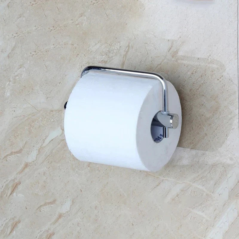 DecorBites™ Euro Silver Chrome Toilet Paper Holder Solid Brass Bathroom Accessories