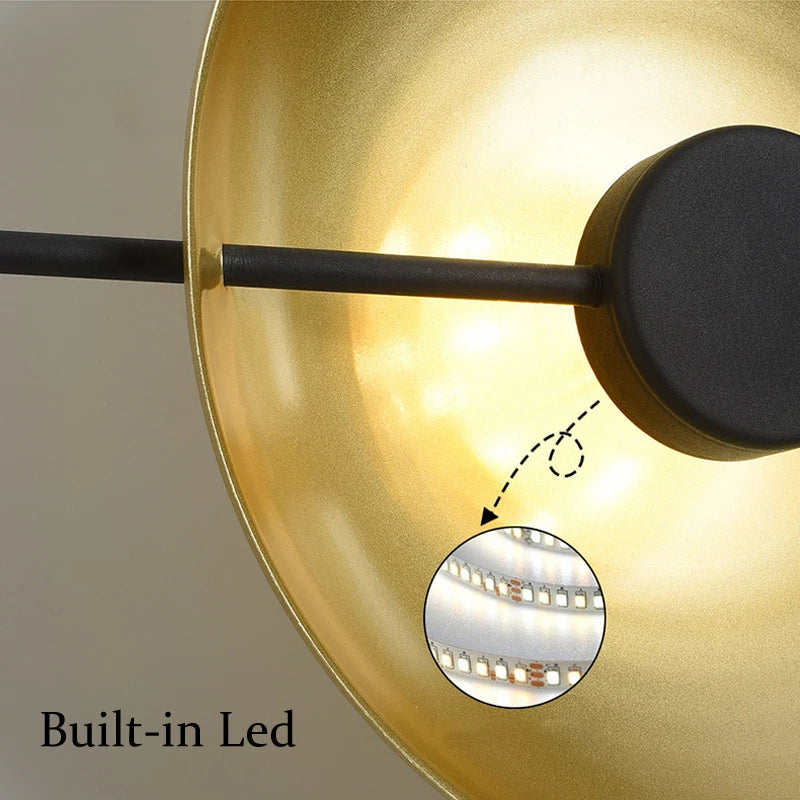 Gold Circle LED Wall Light