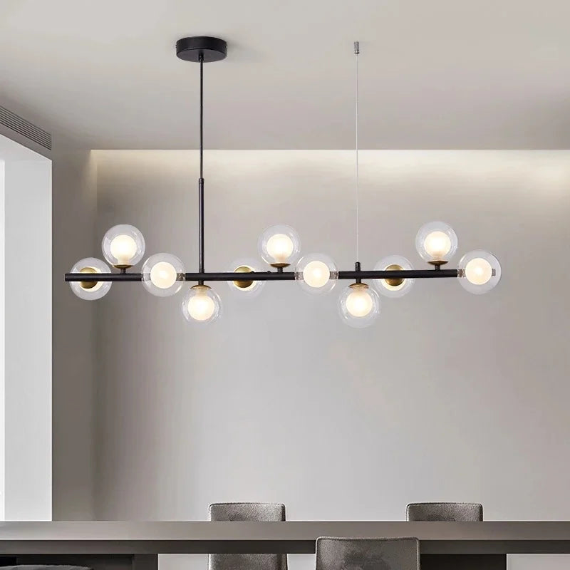 Decorbites™ Goldener Glasball-Lüster: Moderner nordischer LED-Hängeleuchter für die Hausdekoration