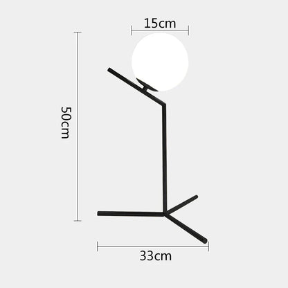 DecorBites™ Glass Ball Table Lamp: Modern Nordic LED Desk Light