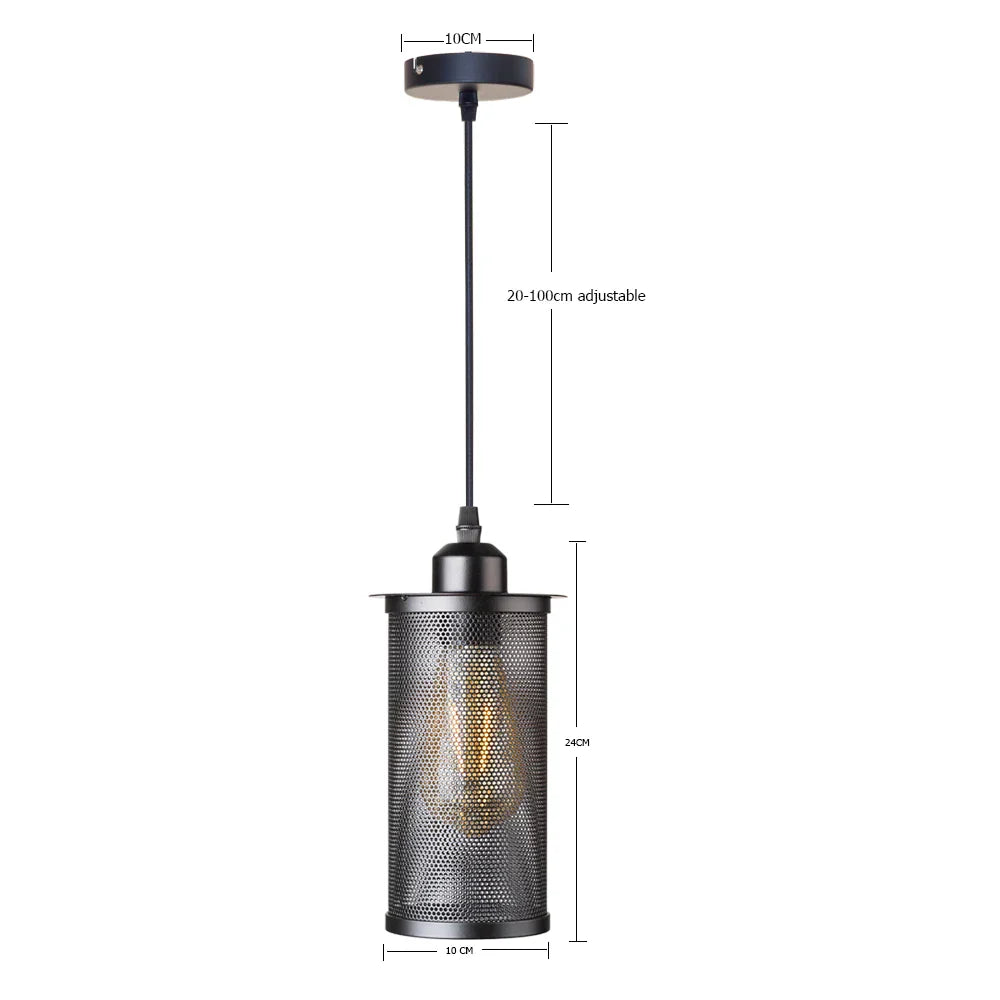 Decorbites™ Industrielles Nordisches Schwarzes Eisenkäfig-Pendant-Licht Loft-Hängelampe