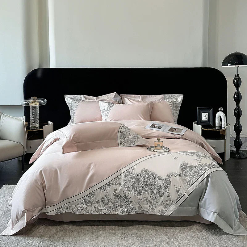 Butterfly Embroidery Duvet Set