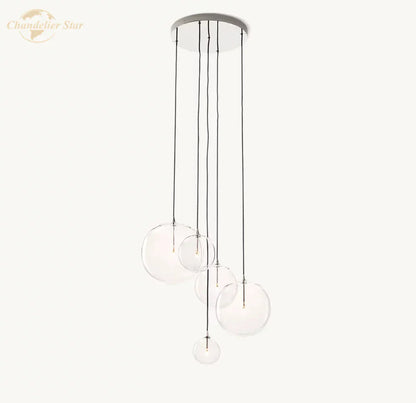 Decorbites™ Klare Glasgloben-Cluster-Kronleuchter Pendelleuchten für Wohnzimmer und Treppenhaus