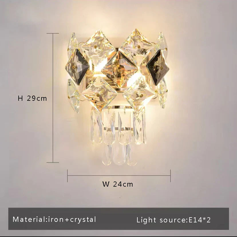Gold Crystal Glass Ceiling Light