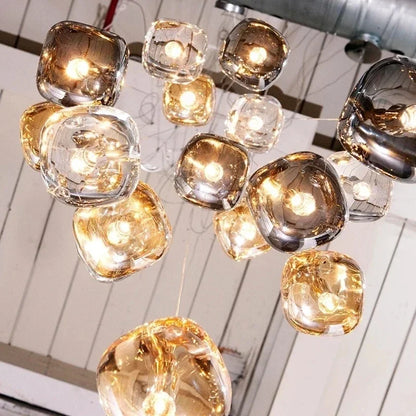 DecorBites™ Crystal LED Chandelier for Living Room Staircase Kitchen Island Light