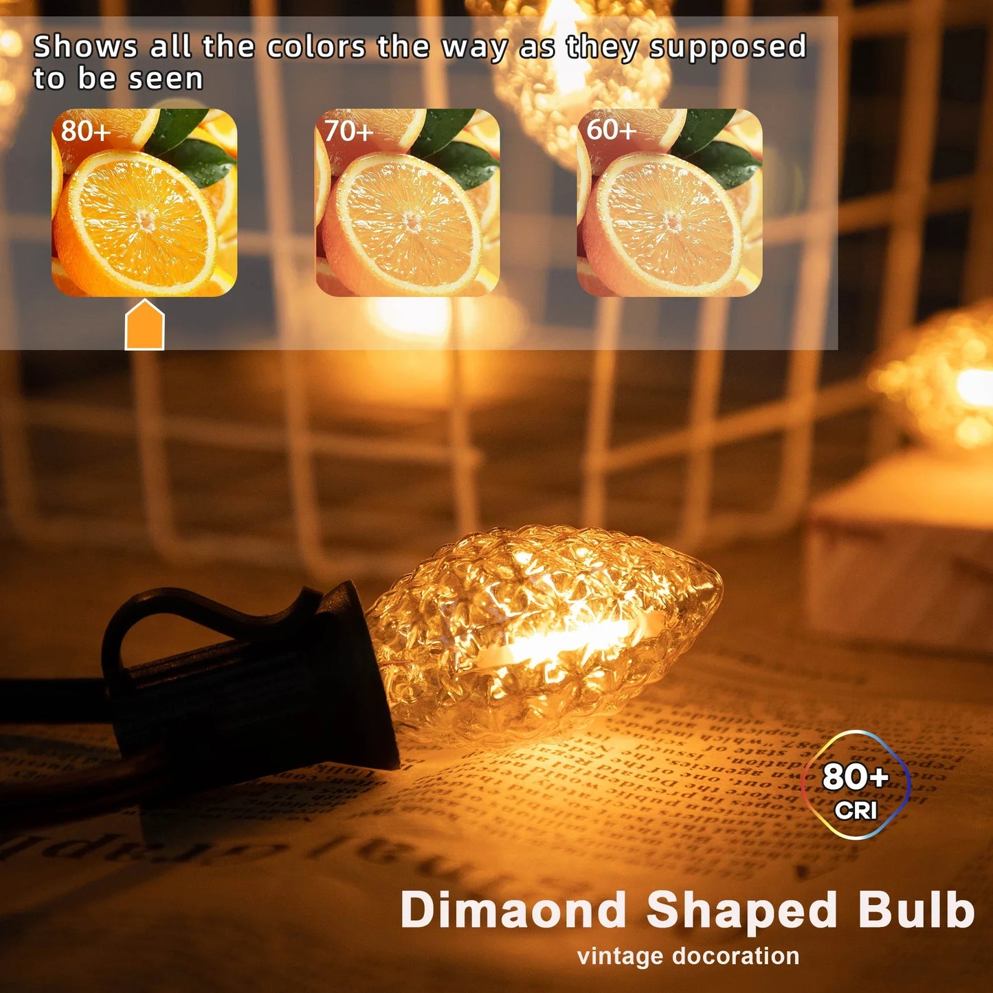 Decorbites™ Diamant-Lüster LED-Lampen 7W C7 Kerzenleuchter-Sockel Dekor-Edison-Birnen