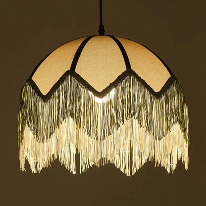 Decorbites™ Französisches Retro-Stil-Schlafzimmer-Lüster | Geflochtene Stoff-Pendant-Lampe