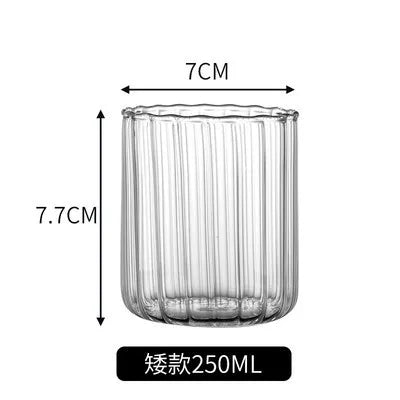 Decorbites™ Glas-Wellenbecher – Hitzebeständiges nordisches Design für Wasser, Saft, Milch, Whiskey
