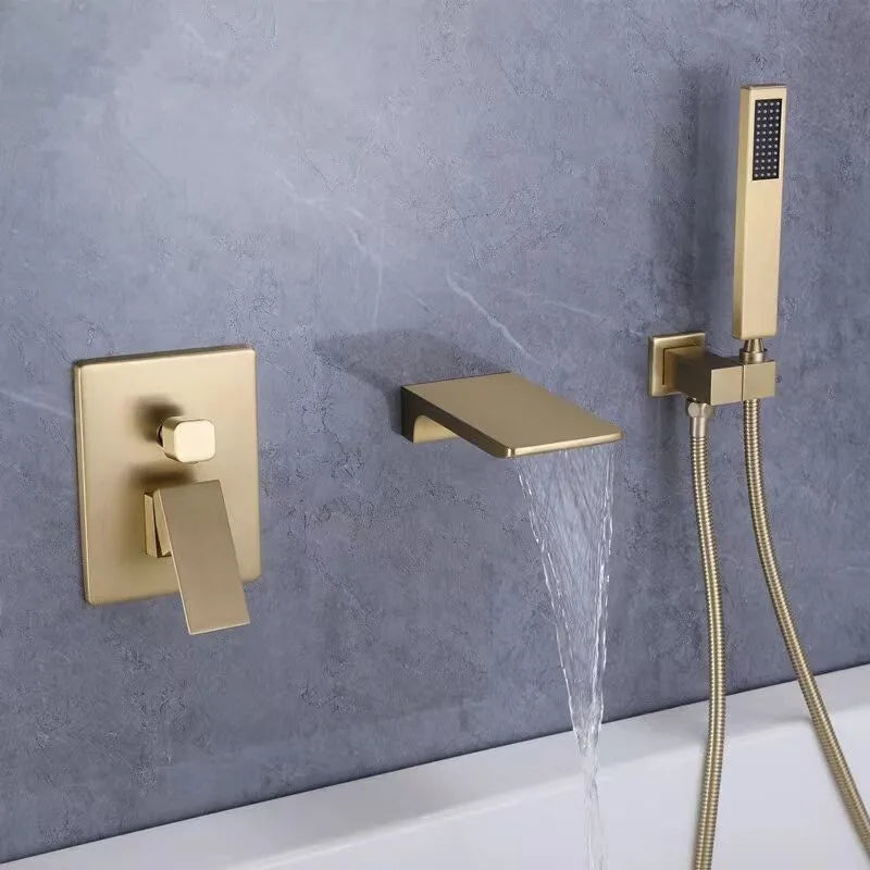 Gold Handheld Shower Faucet