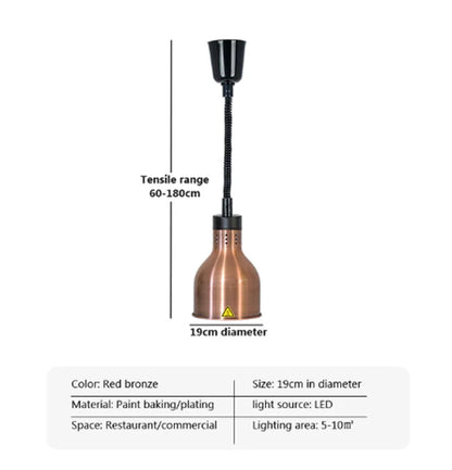 Decorbites™ Elektrische Speisewärmelampe: Teleskop-Ausleuchtung als Hängeleuchte für Küchenarmaturen in Restaurants