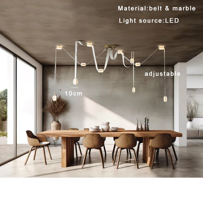Decorbites™ Designer-Gürtel Marmoranhängerleuchten: Luxuriöse dimmbare Leuchte für Villa und Duplex