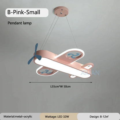 Decorbites™ Kinder-Flugzeug-Anhängerleuchten Holz Metall Wandlampen Kinderzimmer Schule LED